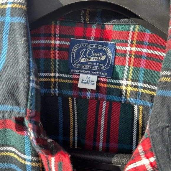 J. Crew Red and Green Plaid Button Down Shirt - Picture 2 of 3